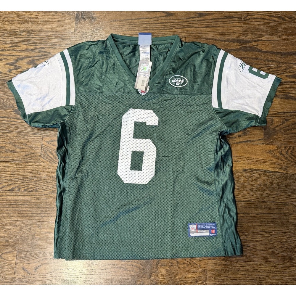 Sanchez New York Jets Jersey Reebok Women's XL Green #6 On Field Football‎ NFL